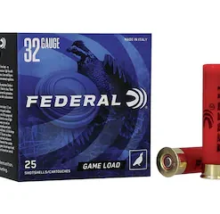 Federal Game-Shok Heavy Field Load Ammunition 32 Gauge 2-1/2" 1/2 oz #8 Shot