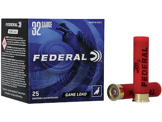 Federal Game-Shok Heavy Field Load Ammunition 32 Gauge 2-1/2" 1/2 oz #8 Shot