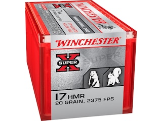 Winchester Super-X Ammunition 17 Hornady Magnum Rimfire (HMR) 20 Grain XTP Jacketed Hollow Point