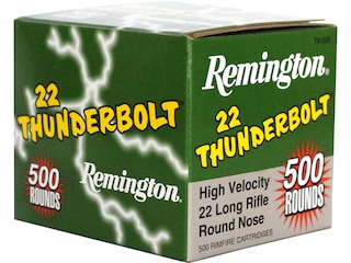 Remington Thunderbolt Ammunition 22 Long Rifle 40 Grain Lead Round Nose Bulk