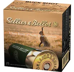 Sellier & Bellot Ammunition 12 Gauge 2-3/4" #1 Buckshot 12 Pellets